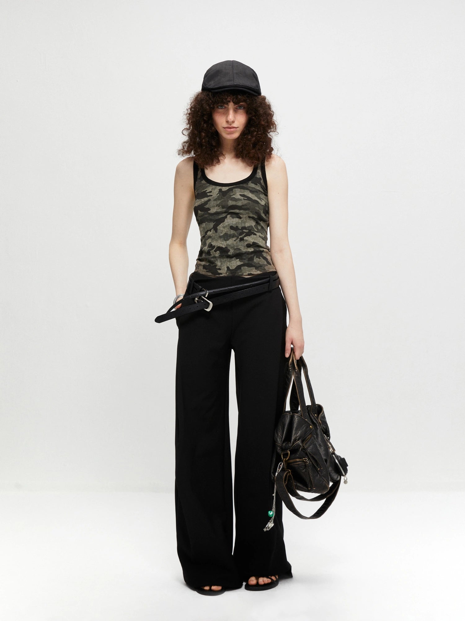 kvkv Camouflage U Neck Slim Fit Cami Top