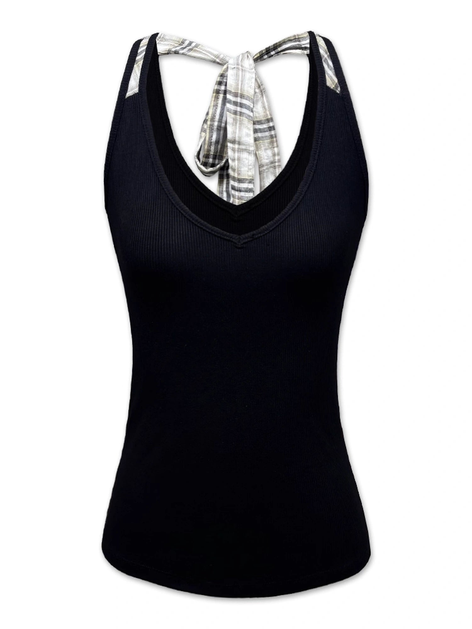 kvkv_Checkered_Tie_Front_Halter_Top_MISSTT