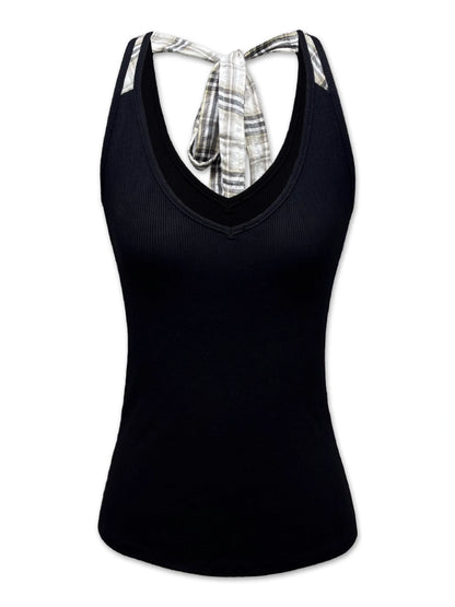 kvkv_Checkered_Tie_Front_Halter_Top_MISSTT