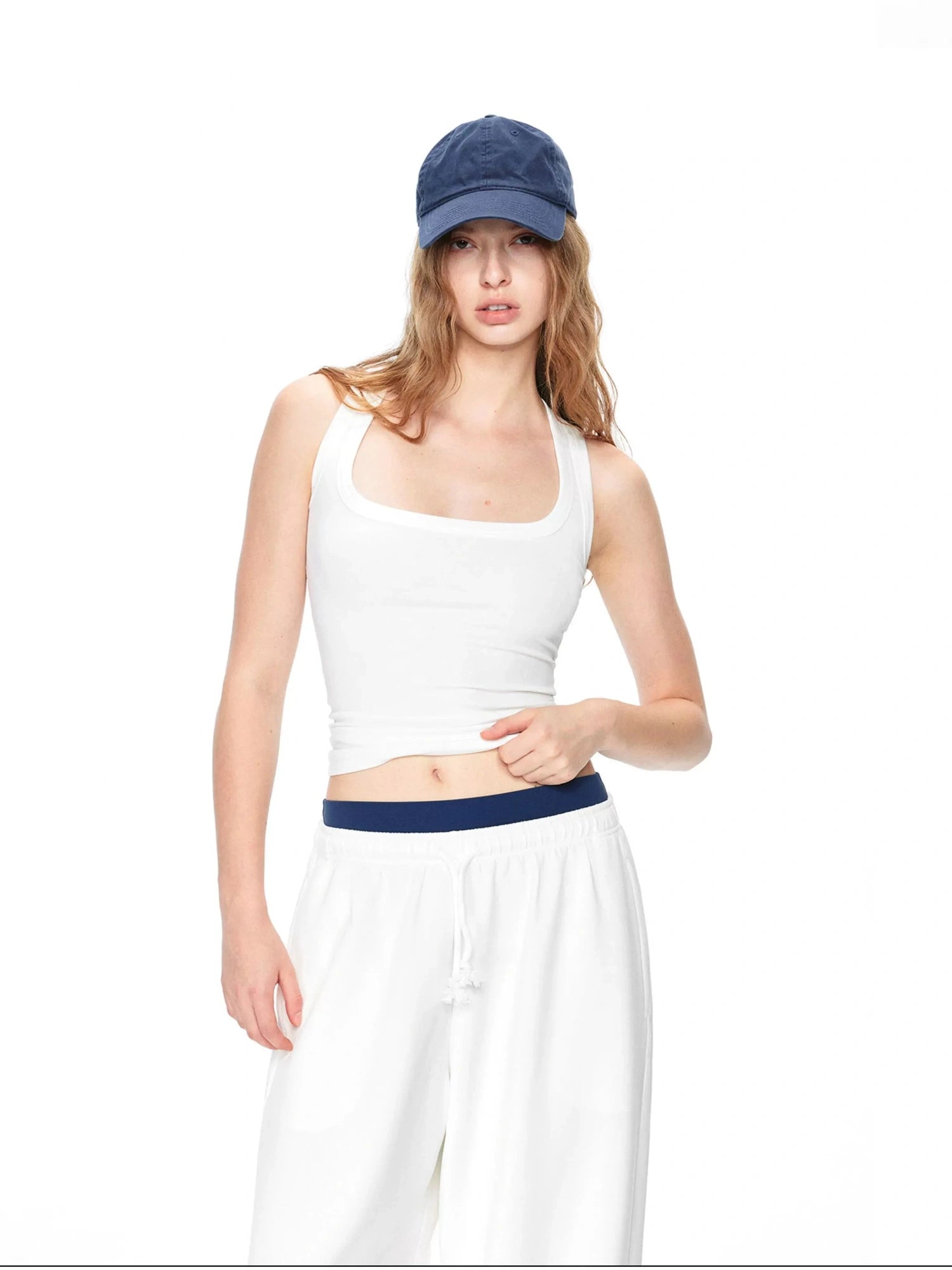 kvkv Classic Scoop Neck Contoured Yoga Tank