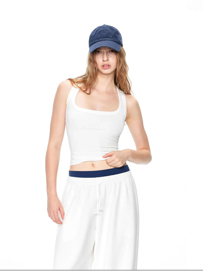 kvkv Classic Scoop Neck Contoured Yoga Tank