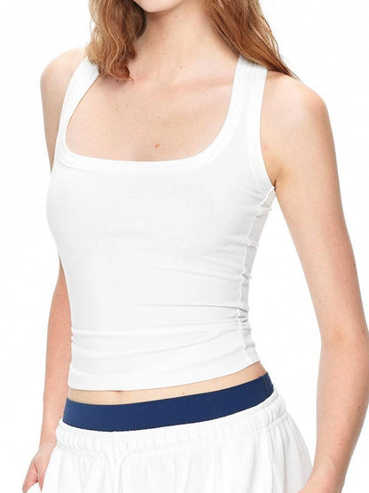 kvkv Classic Scoop Neck Contoured Yoga Tank