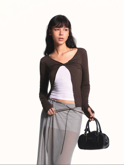 kvkv Cloud Soft Twist Knot Placket Adjustable Straps Women&