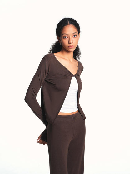 kvkv Cloud Soft Twist Knot Placket Adjustable Straps Women&