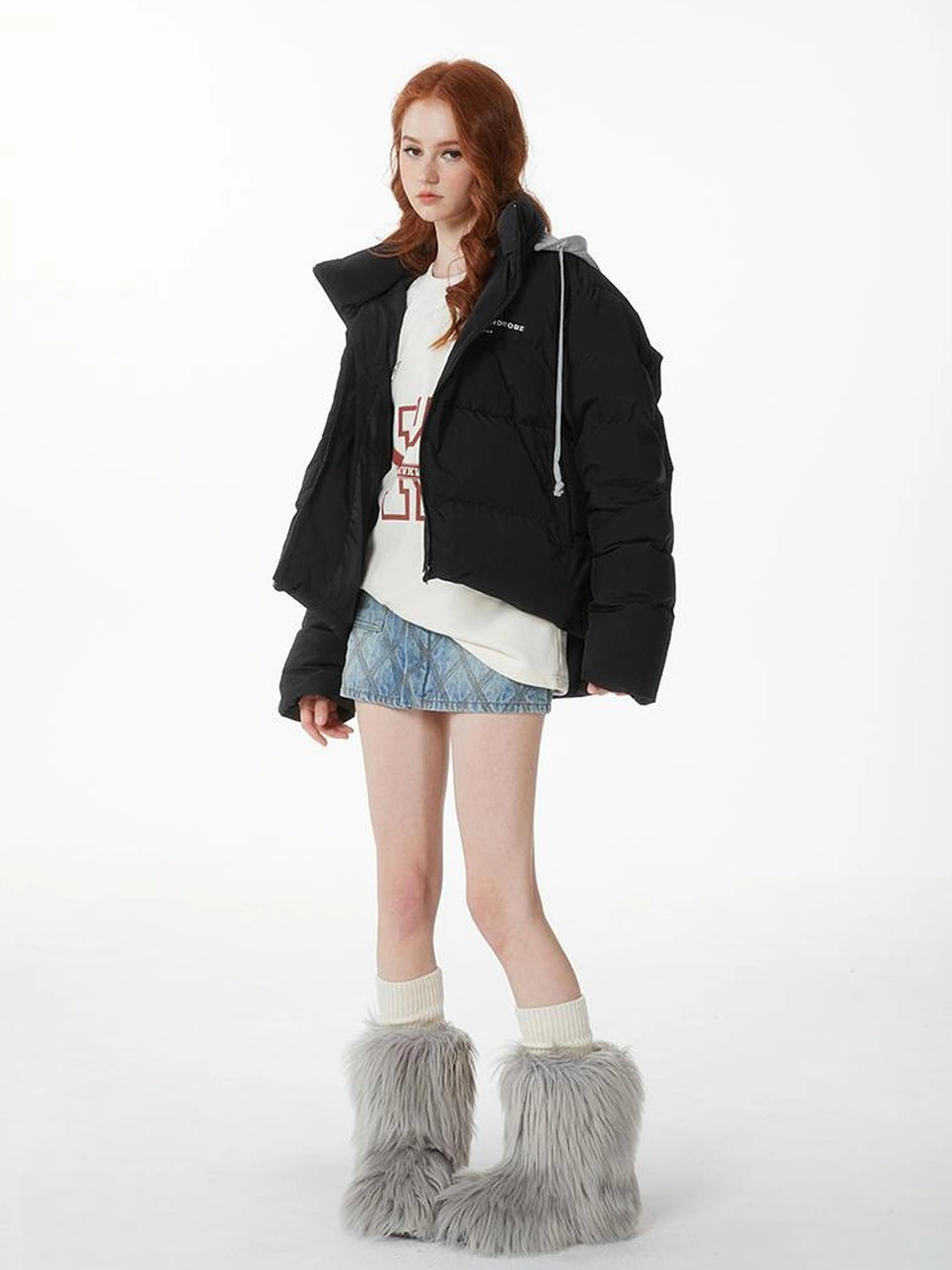 kvkv Cocoon Duck Down Coat With Detachable Hood
