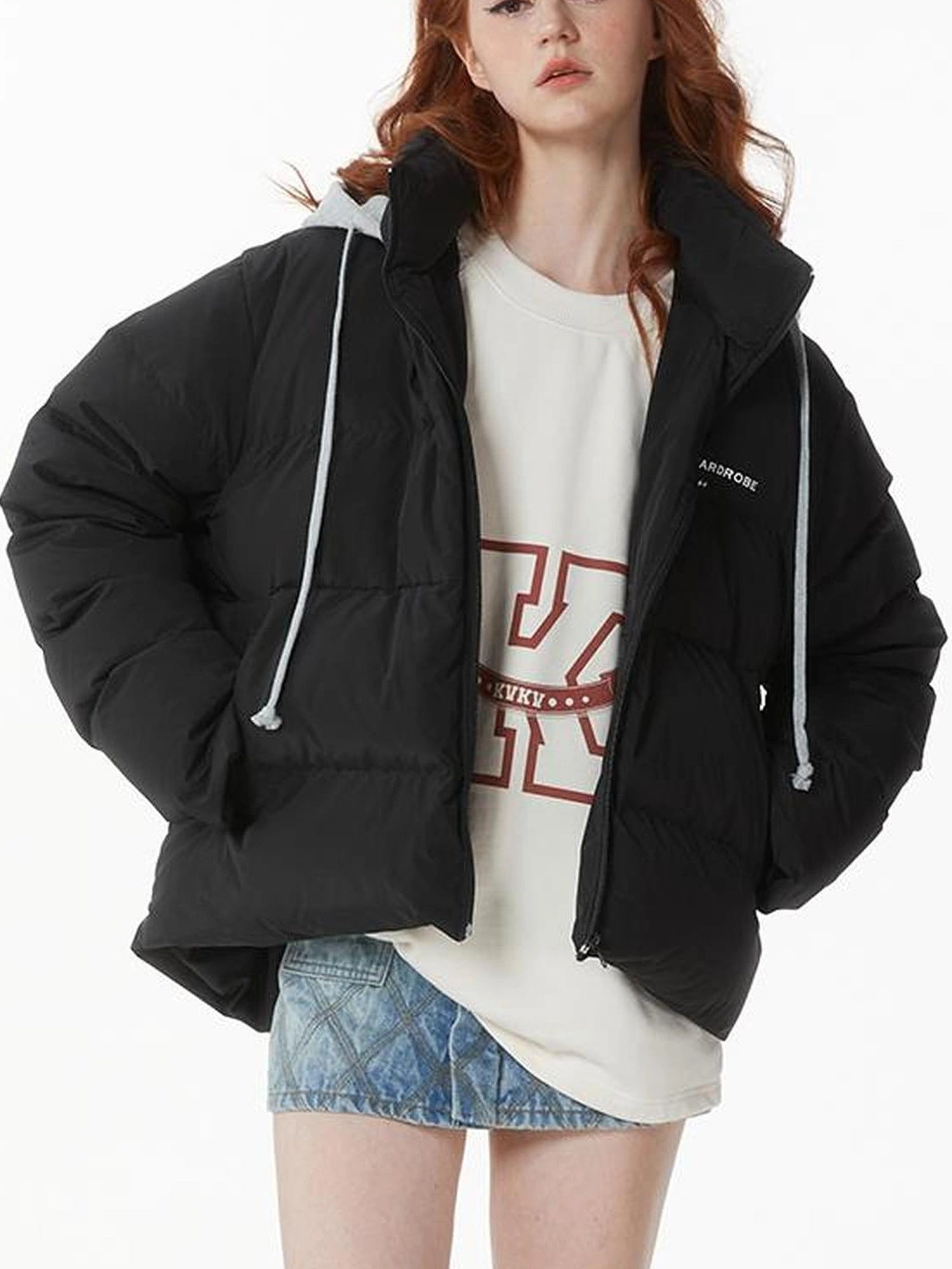 kvkv Cocoon Duck Down Coat With Detachable Hood