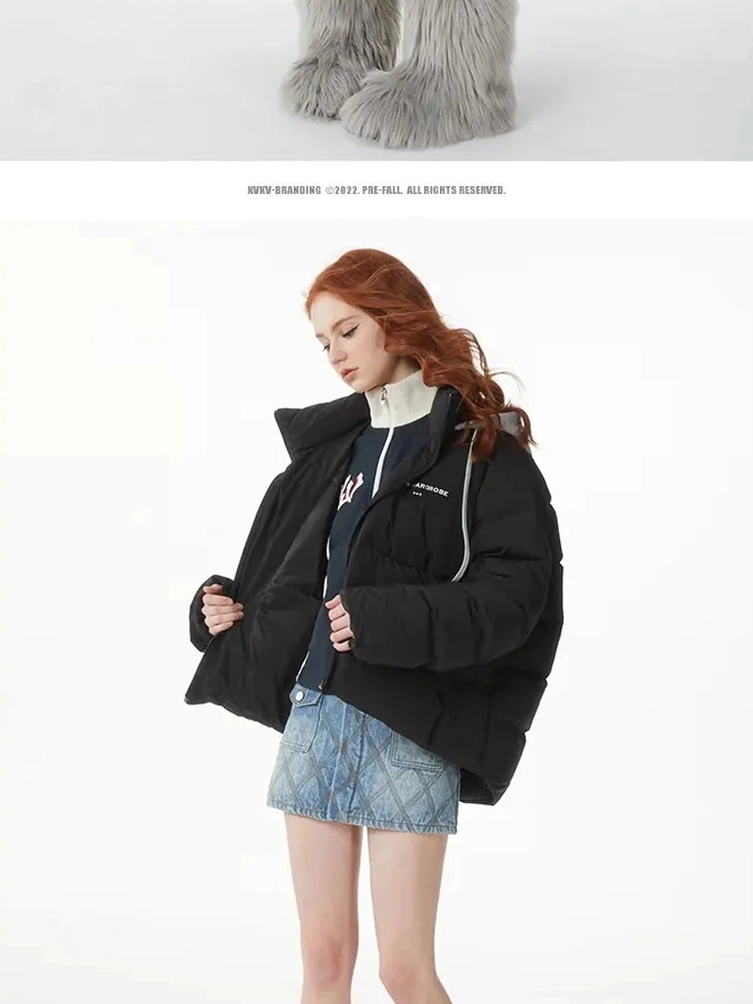 kvkv Cocoon Duck Down Coat With Detachable Hood