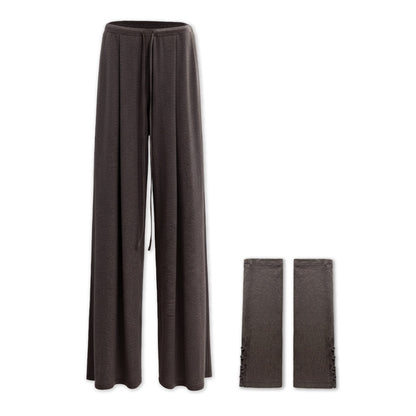 kvkv Coffee Pleated Detachable Cuff Women&