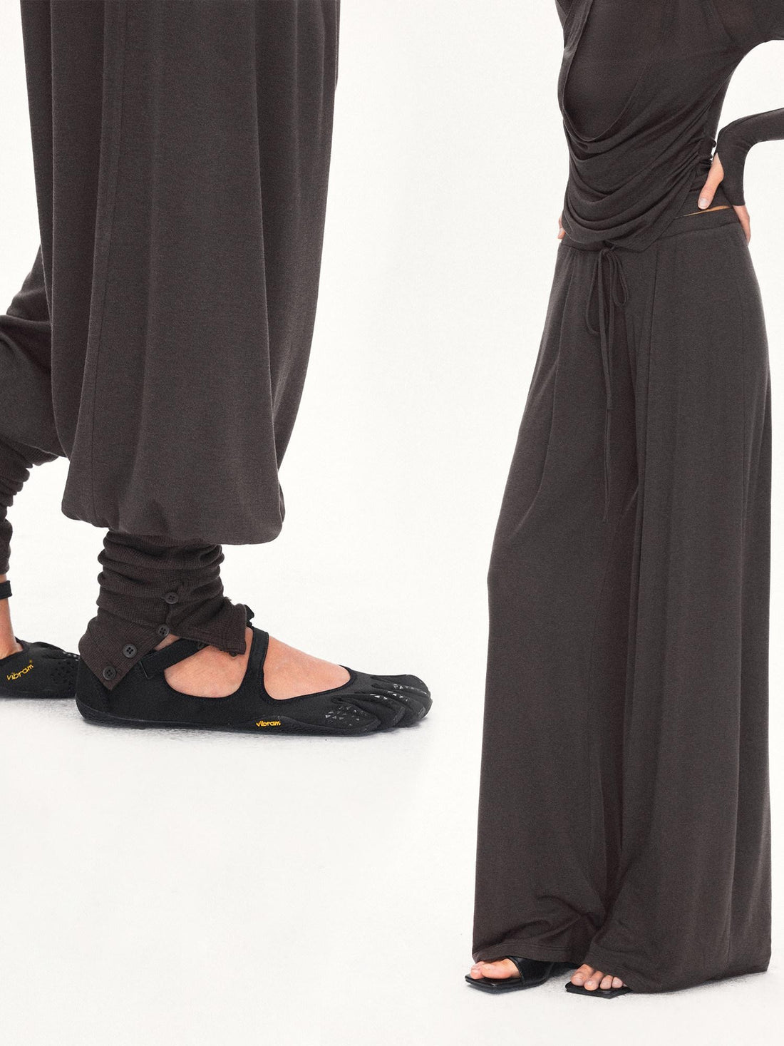 kvkv Coffee Pleated Detachable Cuff Women&