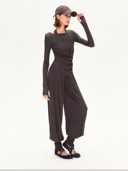 kvkv Coffee Pleated Detachable Cuff Women&