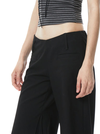 Color Block Bow Tie Strap Elastic Tube Top