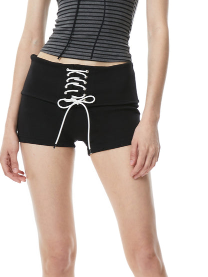 Color Block Bow Tie Strap Elastic Tube Top
