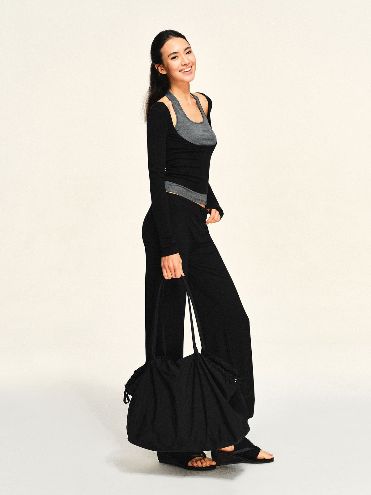 kvkv Color Block Faux Two Piece Halter Slim Fit Women&