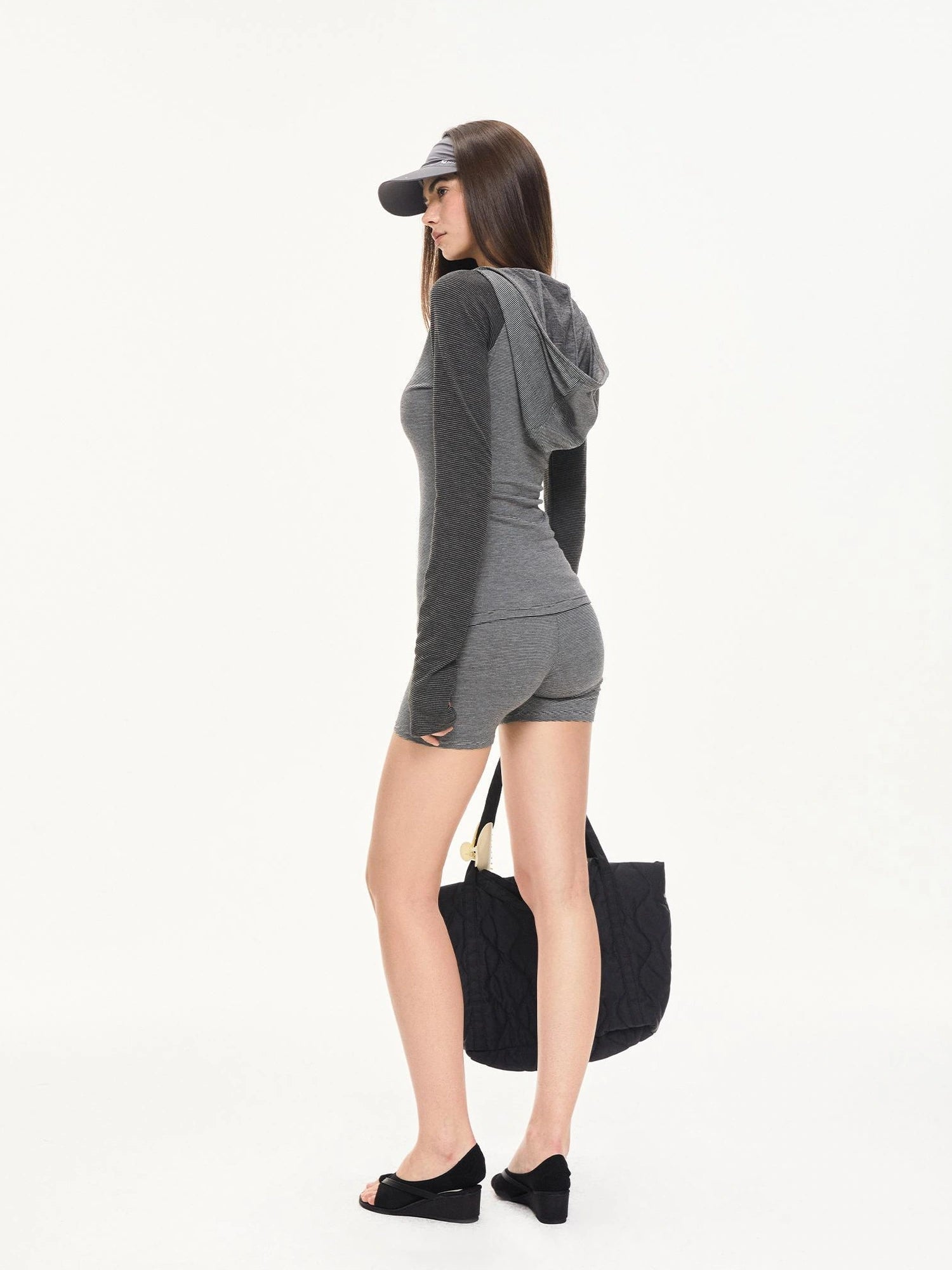 KVKV Yoga Clothing Brand - Color Block Striped Zip Hoodie