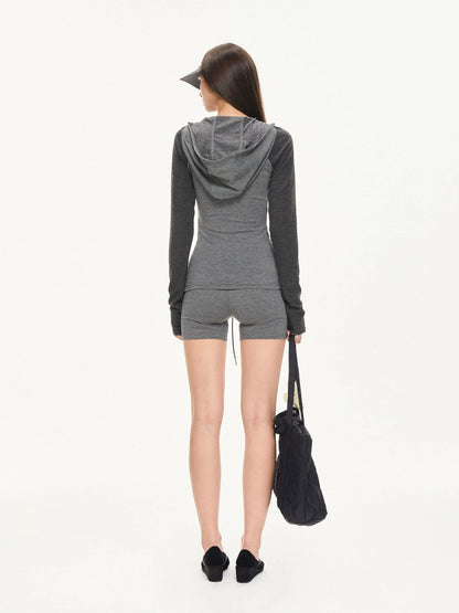 KVKV Yoga Clothing Brand - Color Block Striped Zip Hoodie
