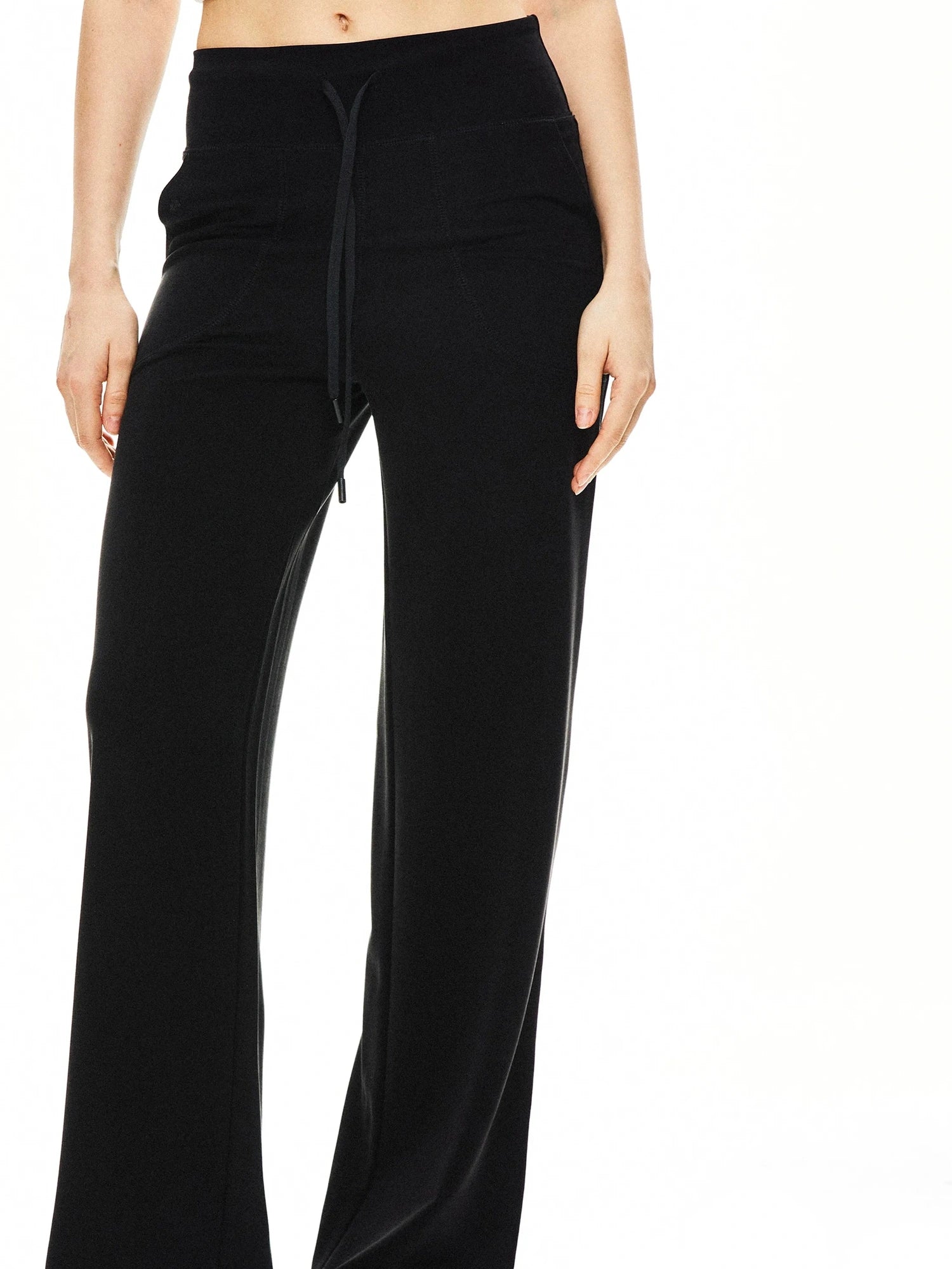 kvkv Comfy Straight Leg Yoga Pants With Drawstring