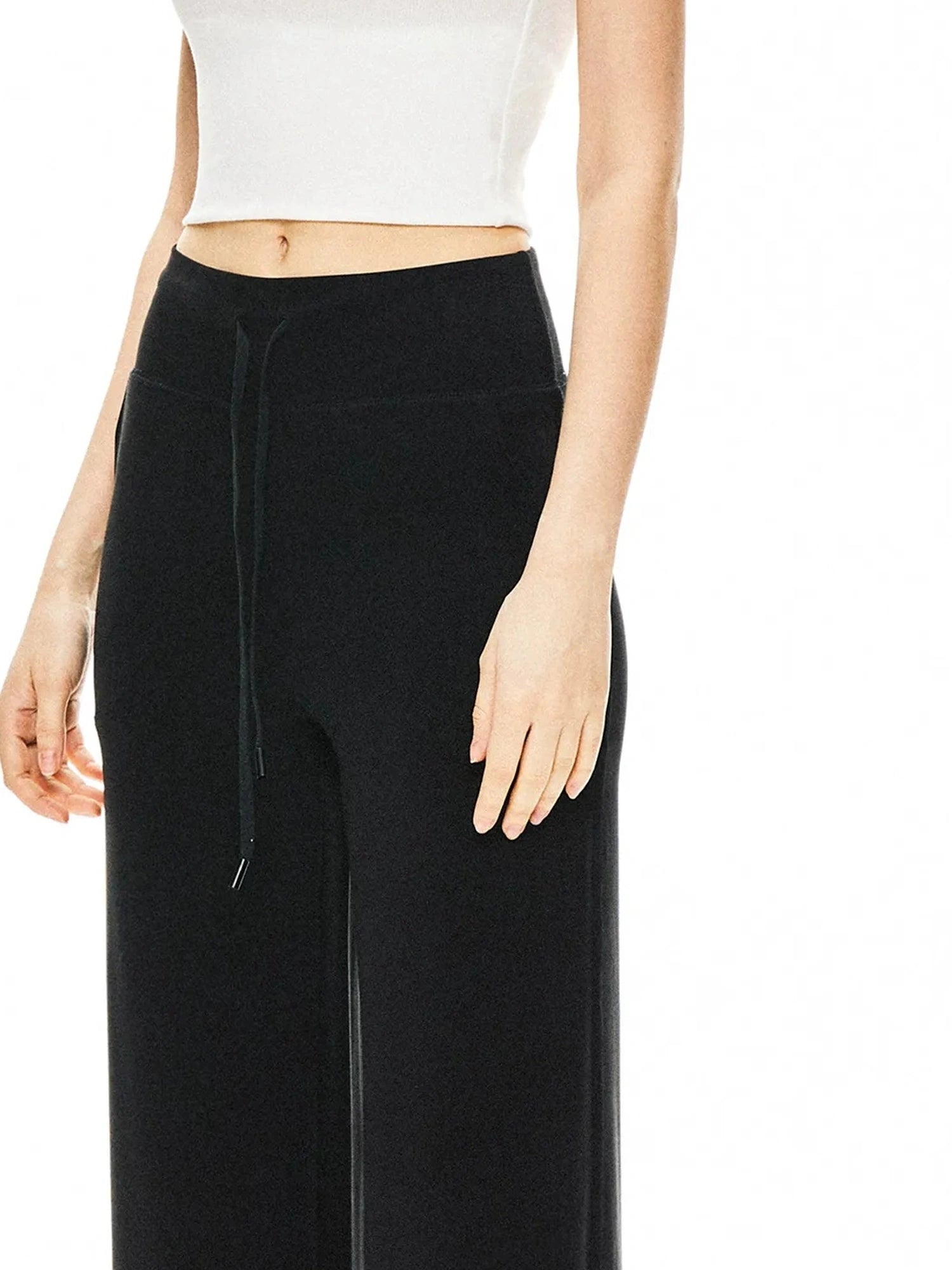 kvkv Comfy Straight Leg Yoga Pants With Drawstring