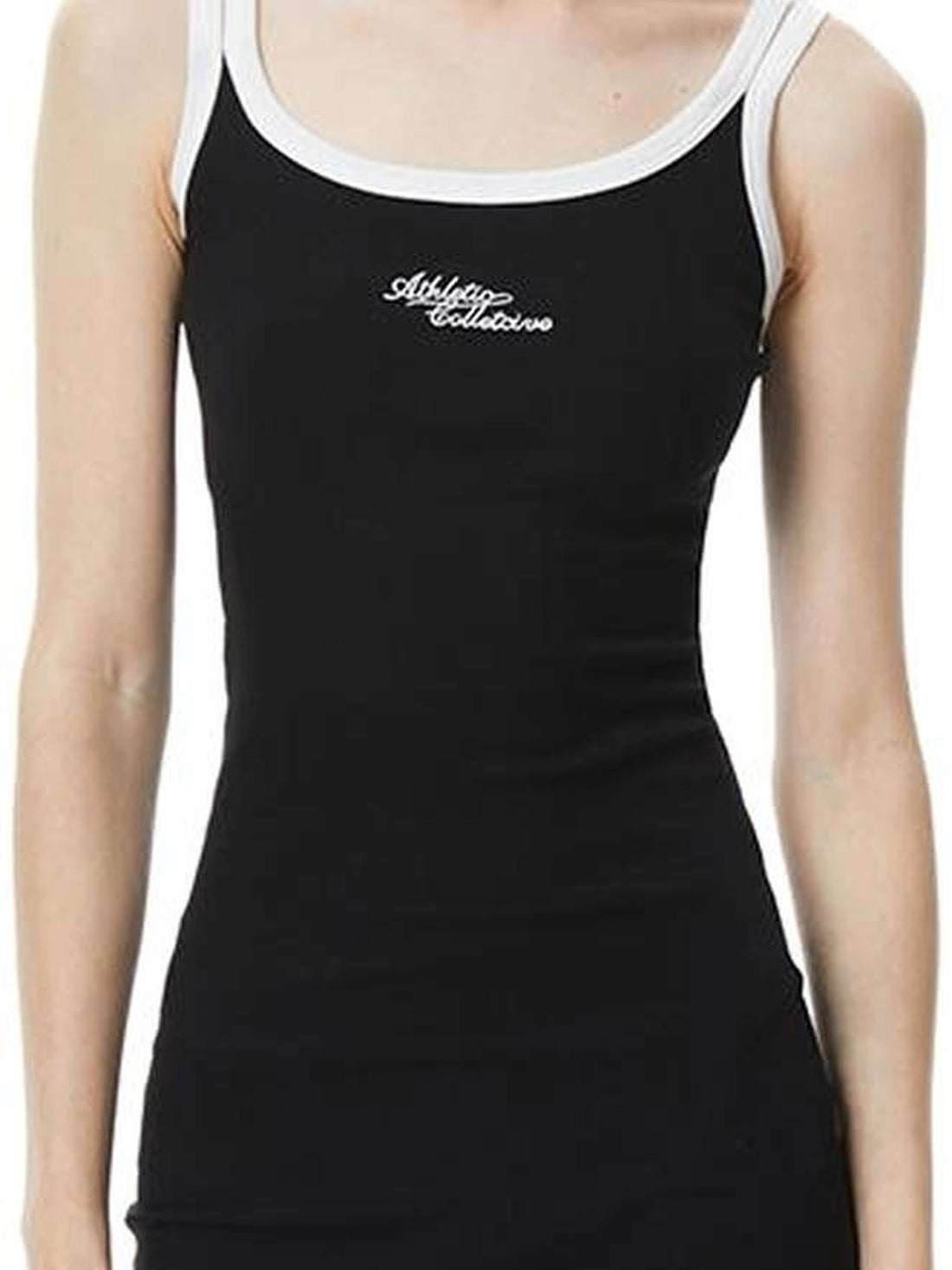 kvkv Contrast Stitch Slim Fit Ribbed Tank Dress