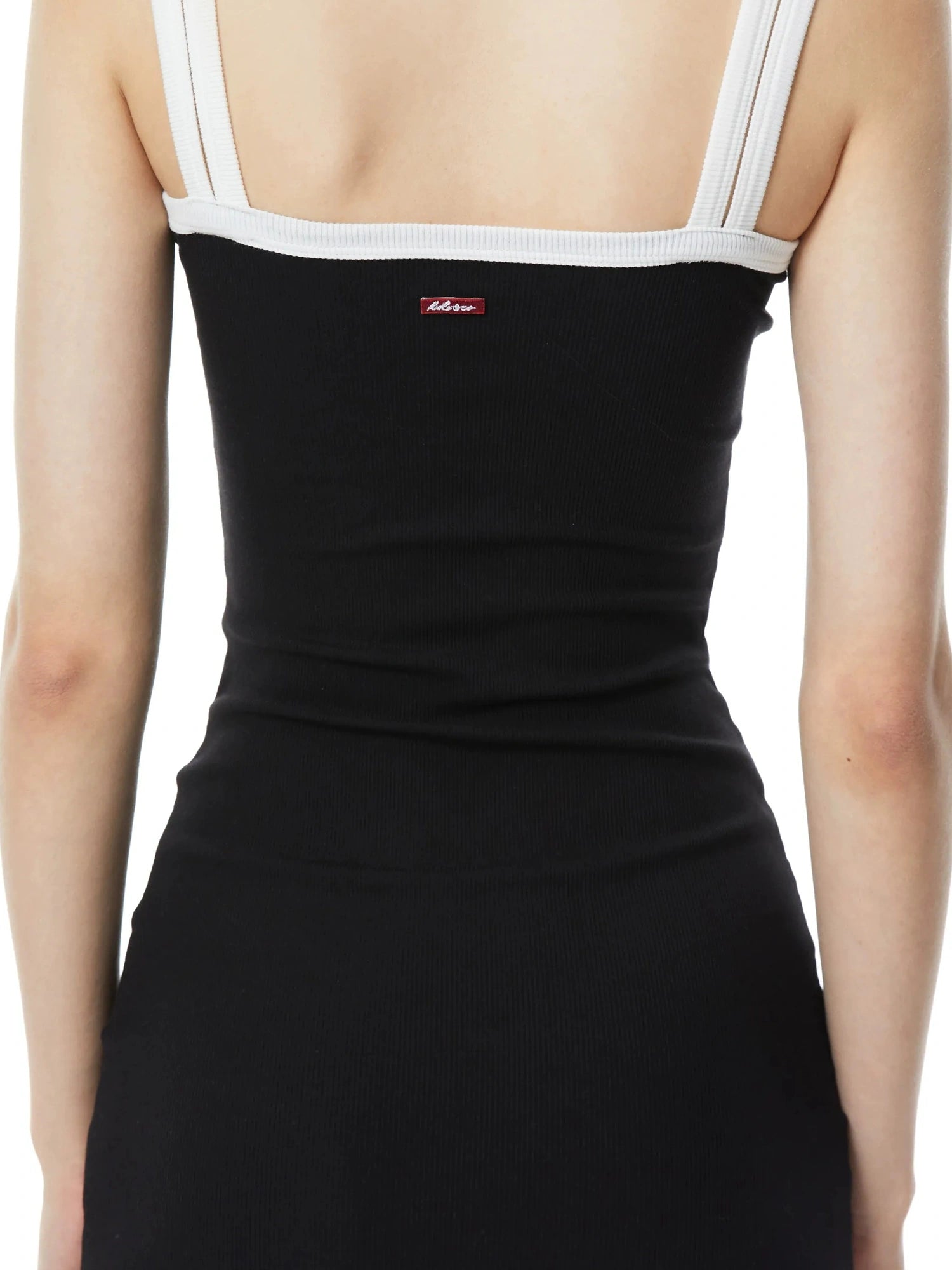 kvkv Contrast Stitch Slim Fit Ribbed Tank Dress