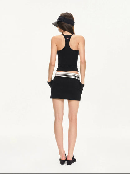 KVKV Yoga Clothing Brand - Contrast Stripe Fitted Tank