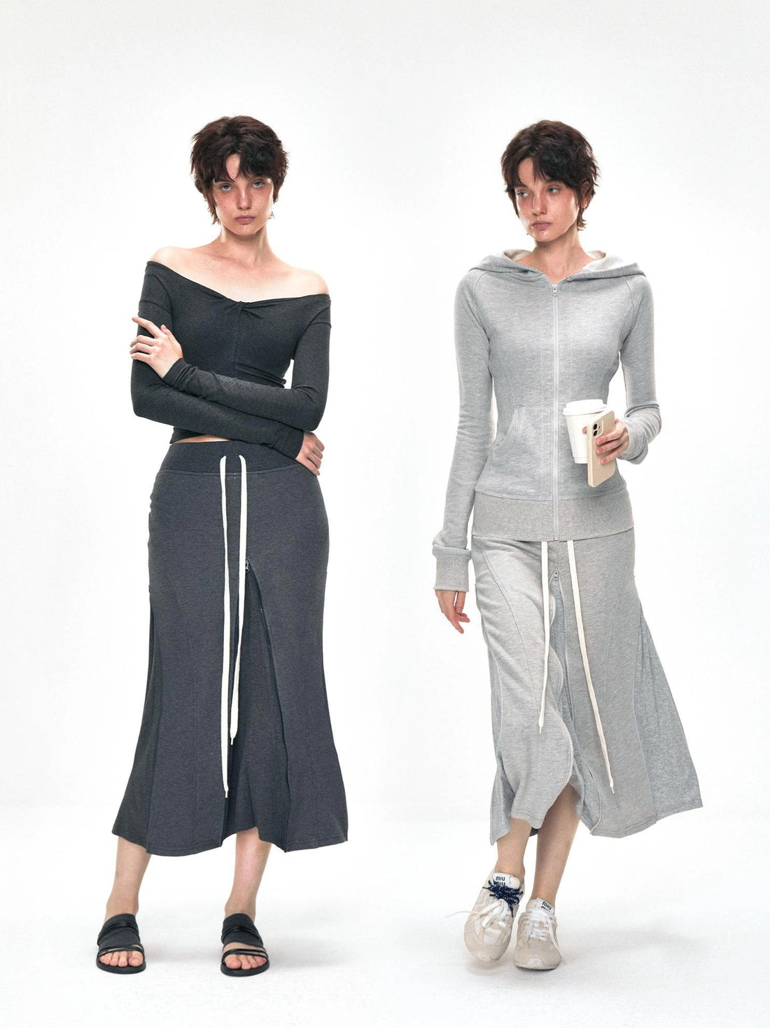 kvkv Convertible Fishtail Skirt With Drawstring And Adjustable Hem