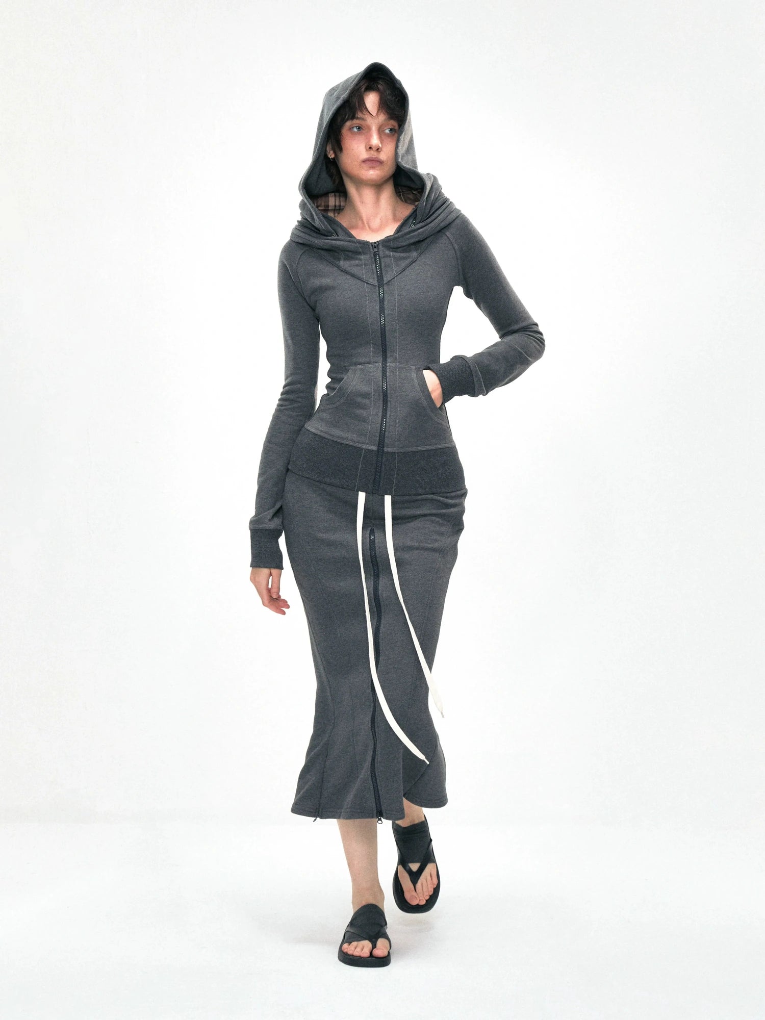 kvkv Convertible Fishtail Skirt With Drawstring And Adjustable Hem
