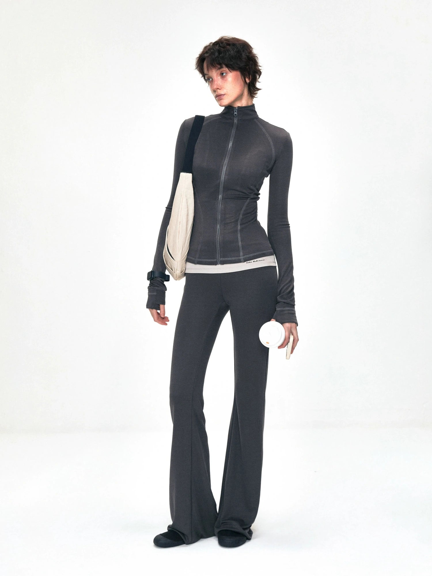 kvkv Copper Fiber Retro Slim Yoga Jacket V-neck T-shirt Long Sleeve