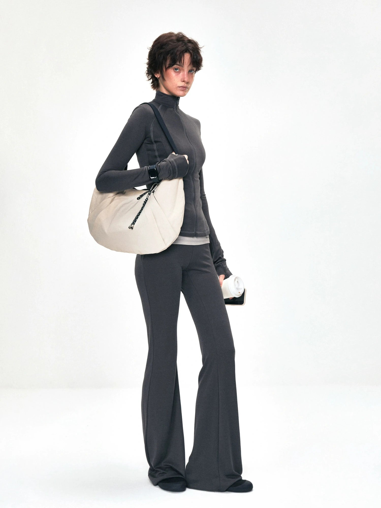 kvkv Copper Fiber Retro Slim Yoga Jacket V-neck T-shirt Long Sleeve