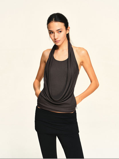kvkv Cowll Faux Layered Pocket Lyocell Linen Women&