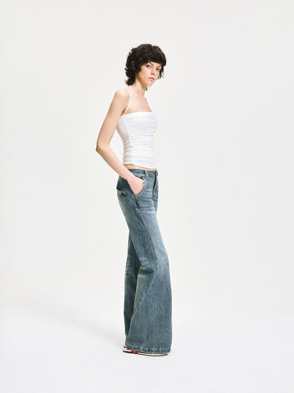kvkv Crinkle Textured Adjustable Halter Top