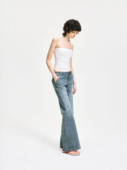 kvkv Crinkle Textured Adjustable Halter Top