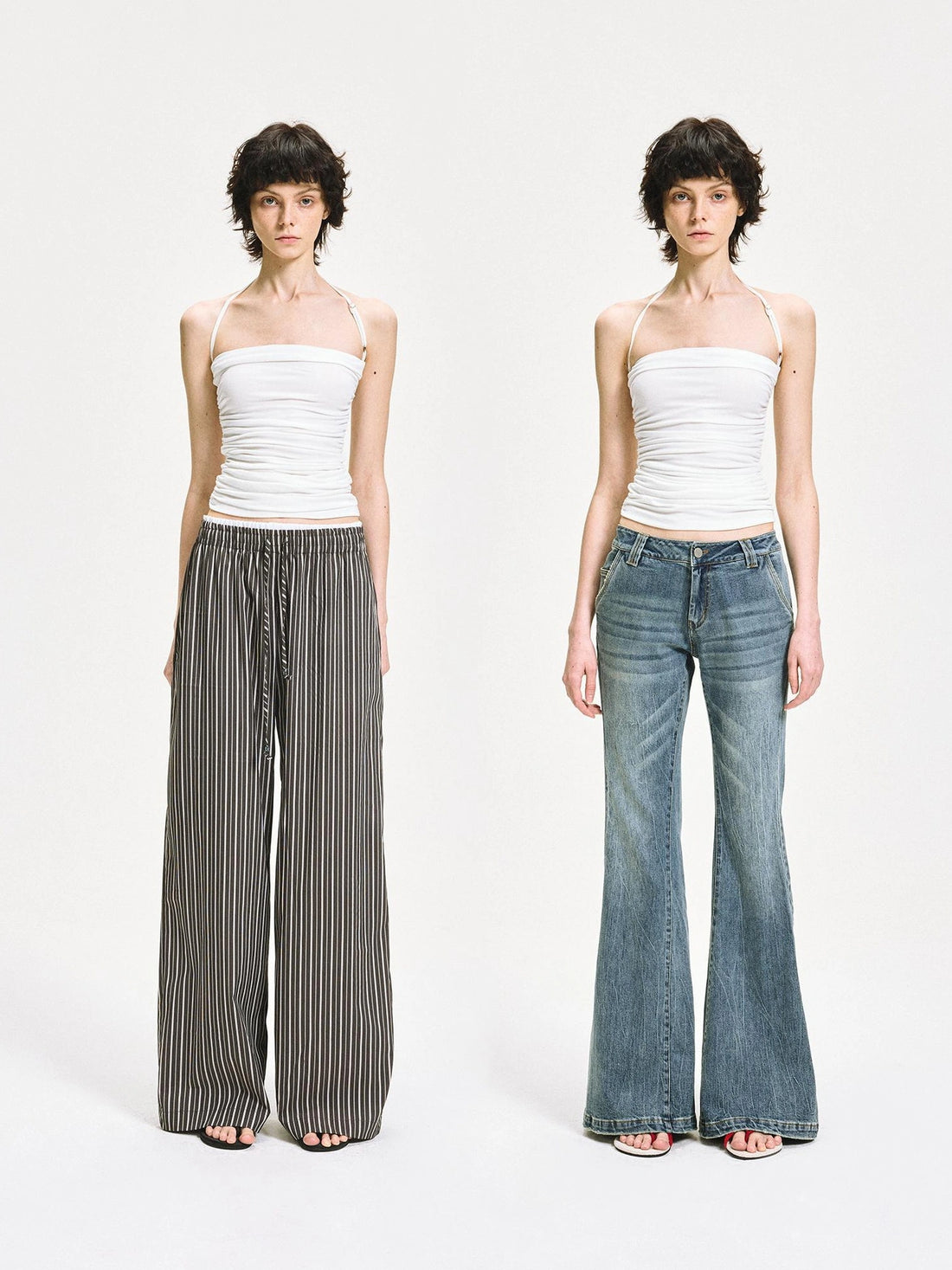 kvkv Crinkle Textured Adjustable Halter Top