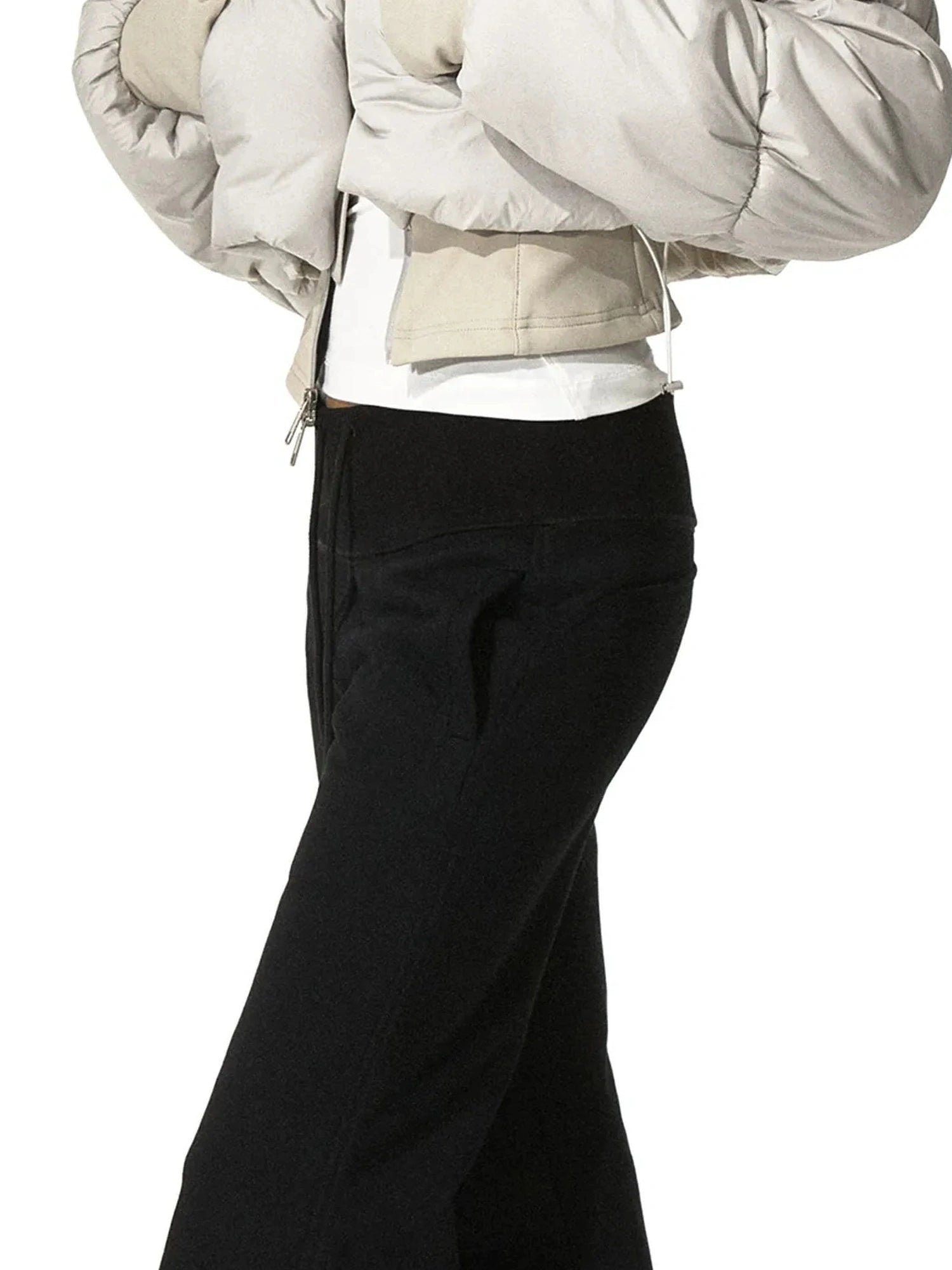 kvkv Cropped Quilted Parka With Real Fur Hood