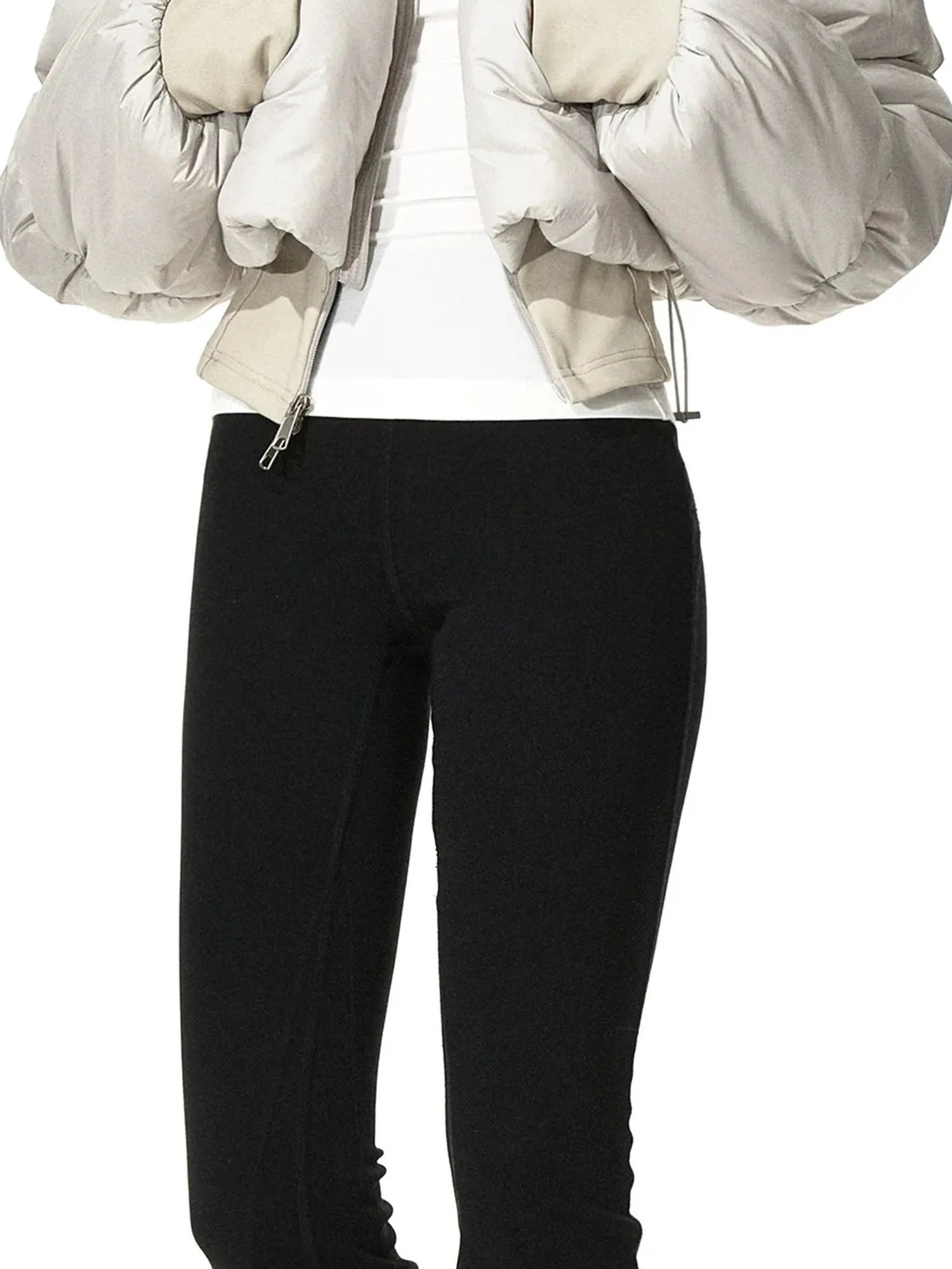 kvkv Cropped Quilted Parka With Real Fur Hood