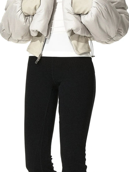 kvkv Cropped Quilted Parka With Real Fur Hood