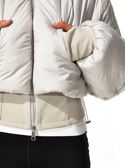 kvkv Cropped Quilted Parka With Real Fur Hood