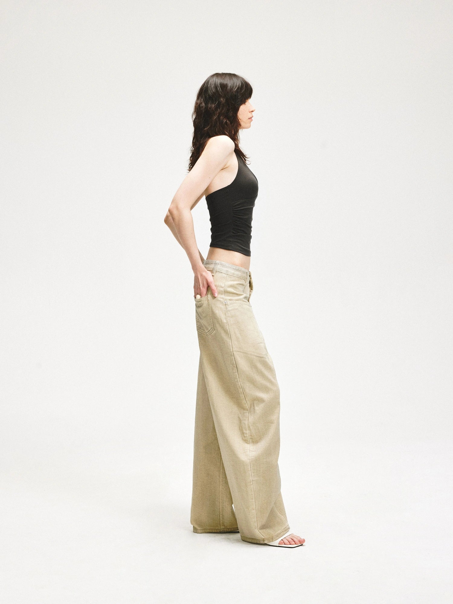kvkv Cross Back Halter Crop Top