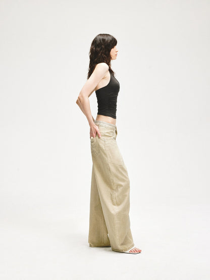 kvkv Cross Back Halter Crop Top