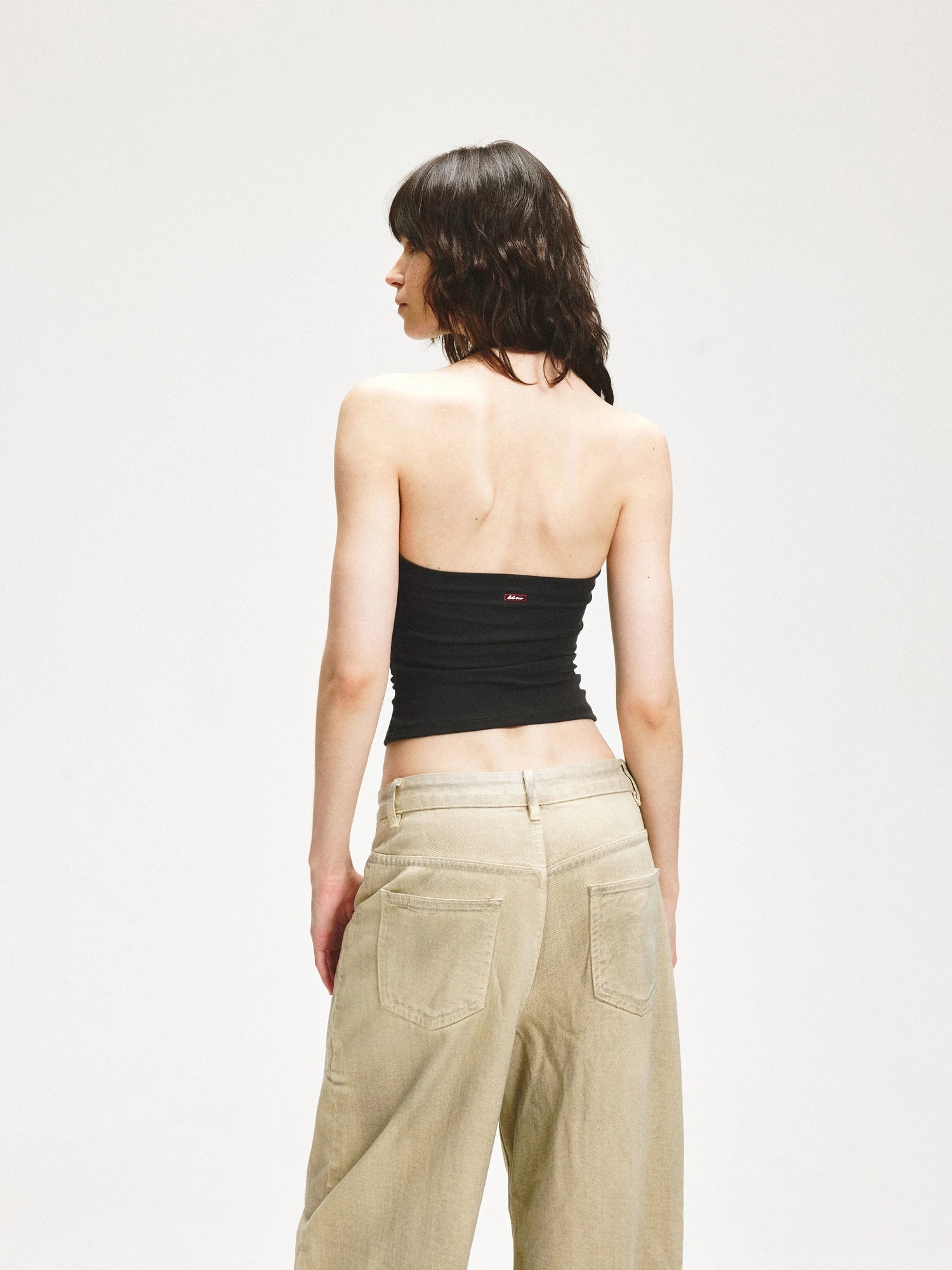 kvkv Cross Back Halter Crop Top