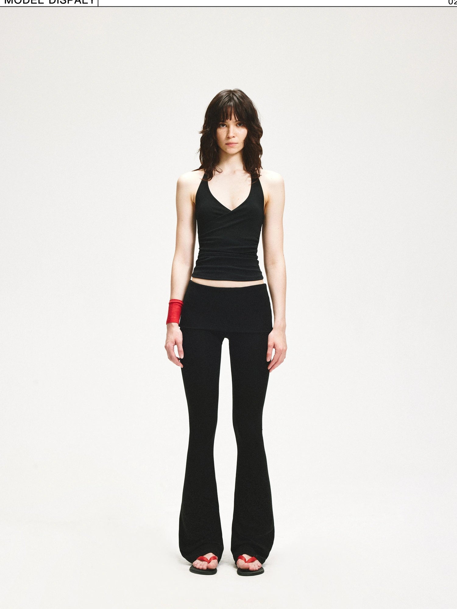 kvkv Cross Back Halter Crop Top