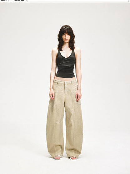 kvkv Cross Back Halter Crop Top