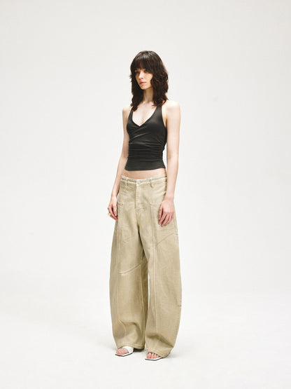 kvkv Cross Back Halter Crop Top