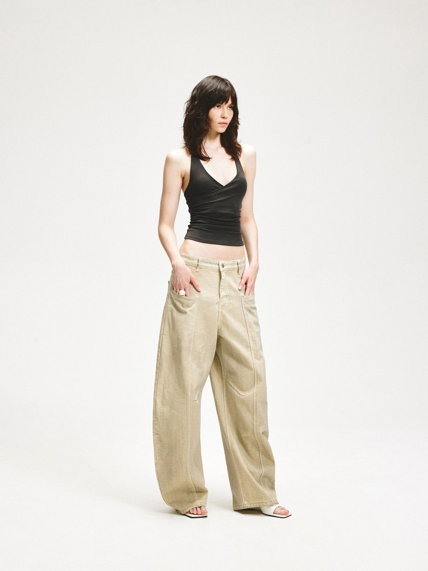 kvkv Cross Back Halter Crop Top