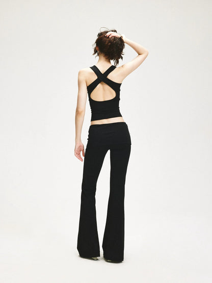 KVKV Yoga Clothing Brand - Cross Back Zip Front Yoga Top