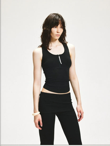 KVKV Yoga Clothing Brand - Cross Back Zip Front Yoga Top