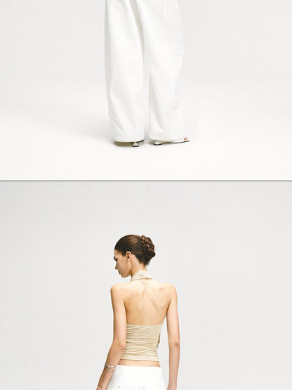 kvkv Crossover Backless Halter Top