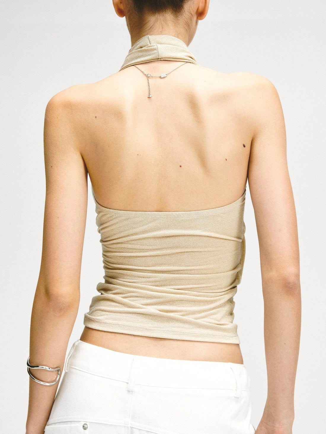 kvkv Crossover Backless Halter Top