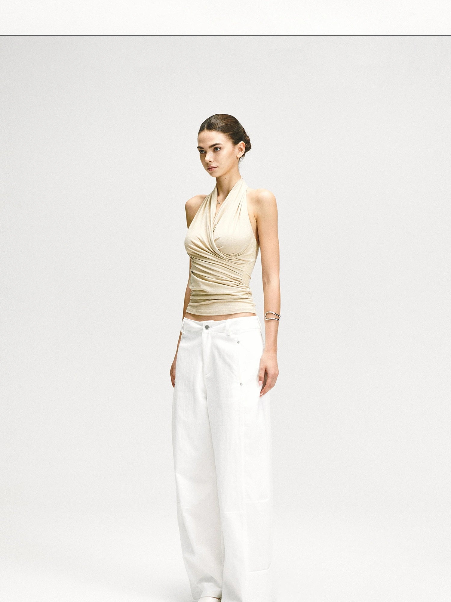 kvkv Crossover Backless Halter Top