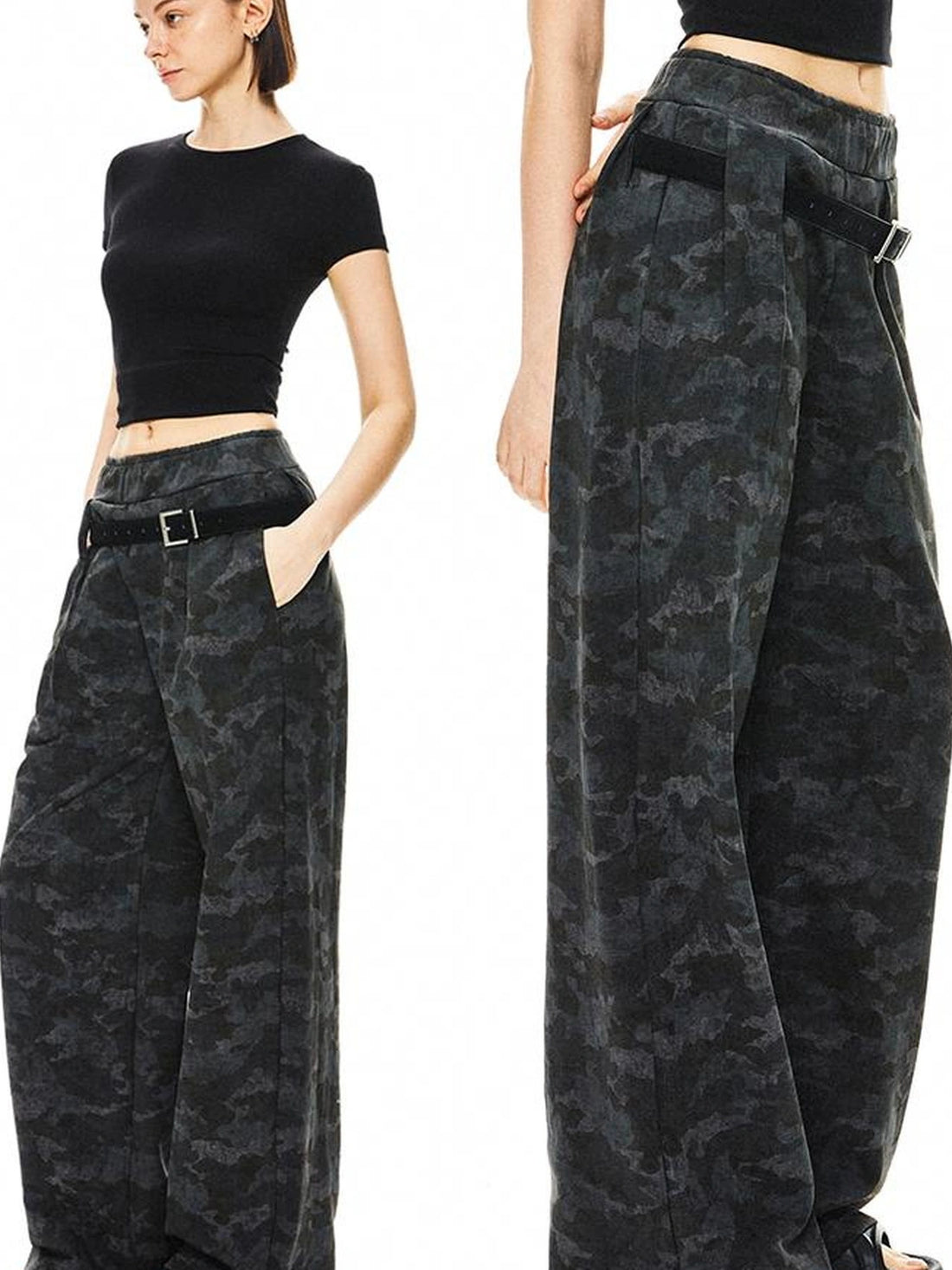 kvkv Curve Fit Camouflage Cargo Joggers