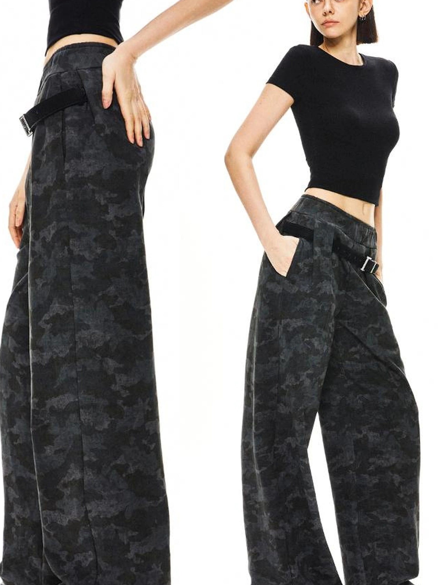 kvkv Curve Fit Camouflage Cargo Joggers